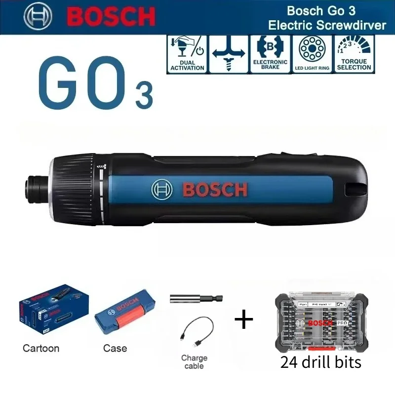 Power Tools Hand Tools - Bosch GO 3 Electric Screwdriver Set