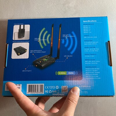 New ALFA AWUS036ACH Uses RTL88 - đánh giá và giá Power Tools For Linux